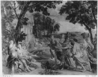 Telemachus arrives at temple of Venus (Aphrodite) at Cythera, on island of Cyprus, Image 1